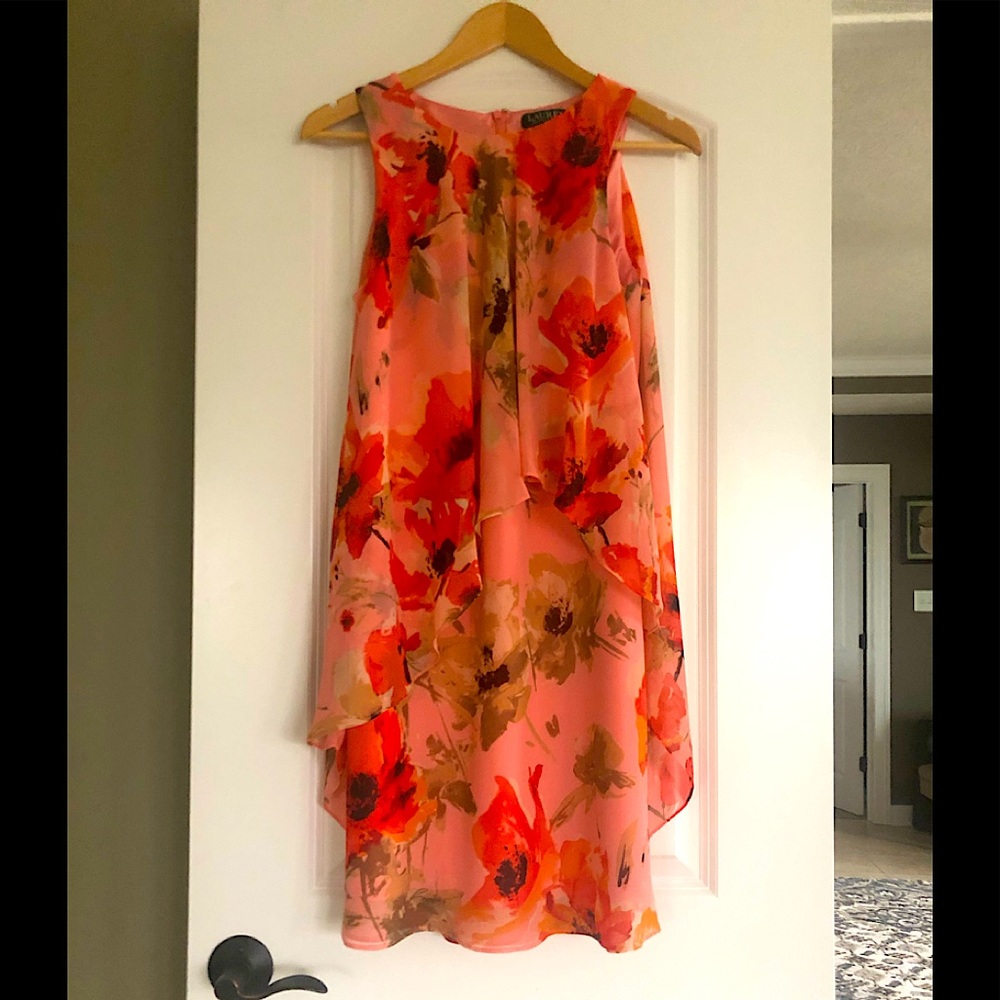 floral ruffle dress